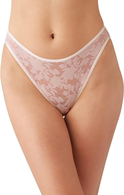 B.tempt'd Women's Shadow Scene Hi Leg Panty, Blush Pink, X-Large