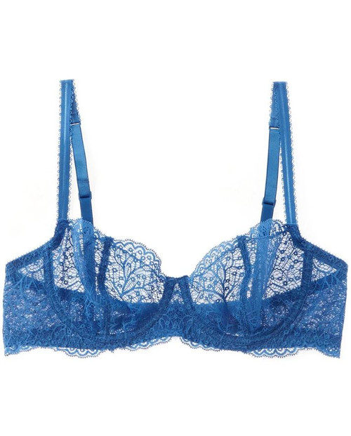Journelle Allegra Balconette Bra, Blue, 32F