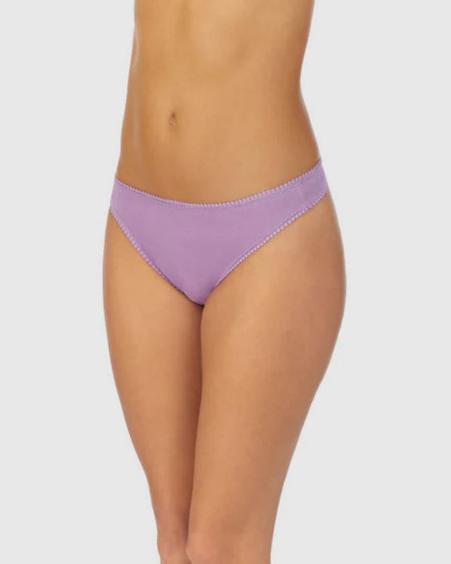 OnGossamer Cabana Cotton Low Rise Hip G Thong, Violet Flower, Medium