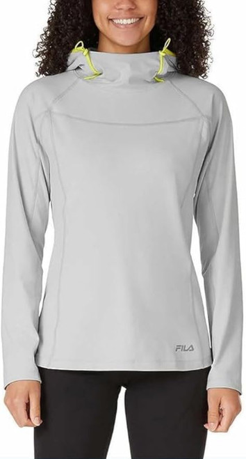 Fila Women's Midweight Training Pullover Hoodie, Gray, Small