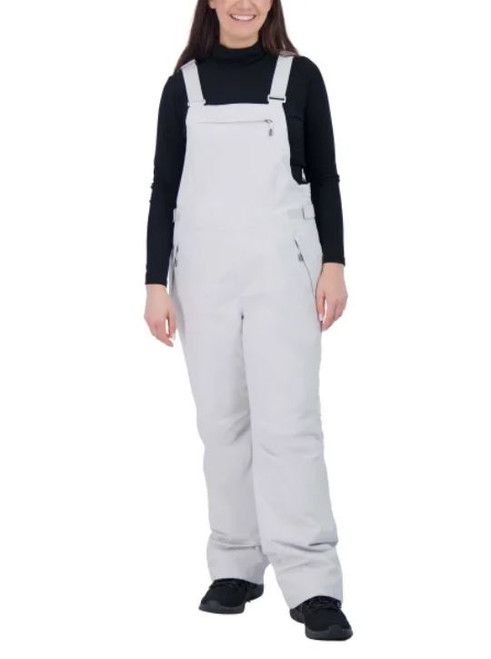 Gerry Ladies Water Resistant Snow Bib Pant, Gray, Small
