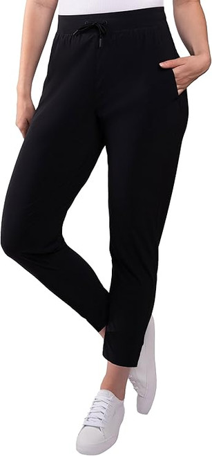 KIRKLAND Signature Women's Quick-Dry High Rise Active Pants, Black, XX-Large