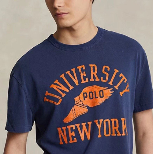 Polo Ralph Lauren Men's, Classic Fit, University New York T-Shirt, Navy, Large