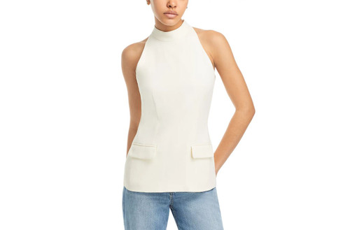 Solid & Striped x Sofia Richie Grainge The Ronit High Neck Top, Ecru, Medium