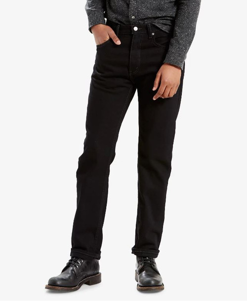 Levi’s Men's 505 Regular Straight Leg, Sits At Waist, Black, 44W X 32L