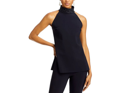Chiara Boni La Petite Robe Tiffynka Halter Blouse, Black 8