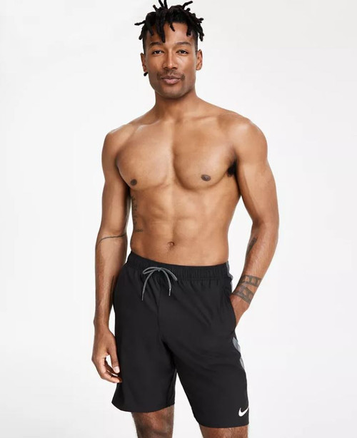 Nike Swim Men's Contend Water Repellent Trunks, Black, Large