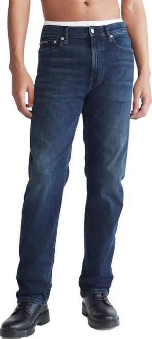 Calvin Klein Jeans Standard Straight Fit, Sits Squarely Above The Hips, Boston Blue Black, 36W X 34L