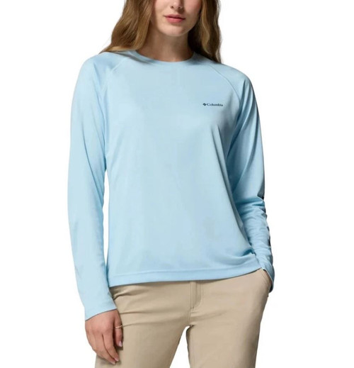 Columbia Women’s Omni-Shade Long Sleeve Sun Tee, Spring Blue, Small