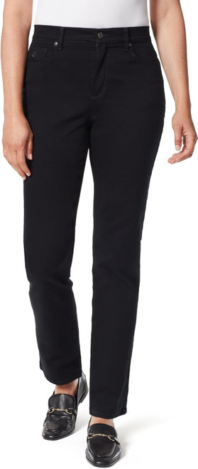 Gloria Vanderbilt Women's Amanda Classic High Rise Tapered Jean, Black, 14