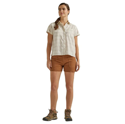 Wrangler Women's All Terrain Gear Hike Shorts, Brown, 12