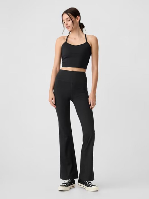 GapFit Women's Flare Legging, High Waisted Sweat Wicking, Black, X-Large