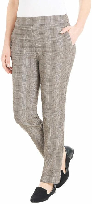 Hilary Radley Women's Midweight Pull On Pant with Pockets, Plaid, X-Small