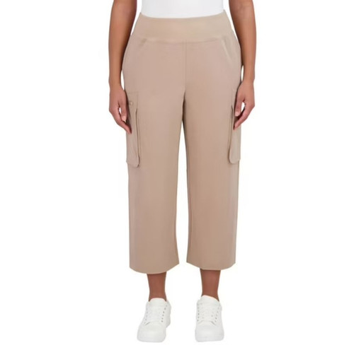 SAGE Collective Women's Cargo Pant, Tan, Medium