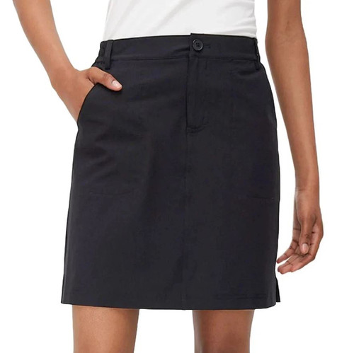 Tilley Women's Trek Skort, Elastic Side Waistband, Black, Large