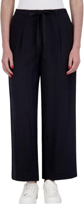 DKNY Women's Pull On Drawstring Ankle Pant, Black, 10