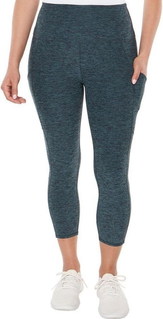 Kirkland Signature Women's Capri Leggings With Pockets, Green, X-Small