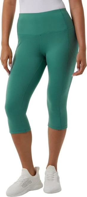 32 Degrees Women Cropped Tight Legging, Green, Large