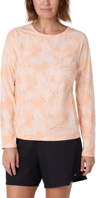 HANG TEN Women's Long Sleeve Shirt, Sun Protection Shirt, Orange, Medium