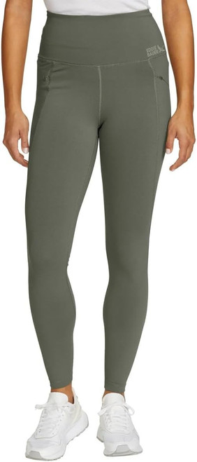 Eddie Bauer Women's Comfort Stretch Moisture Wicking Trail Leggings, Green, X-Large