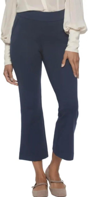 Felina Women's Tummy Control Pull-On Kick Crop Pant, Navy, Medium