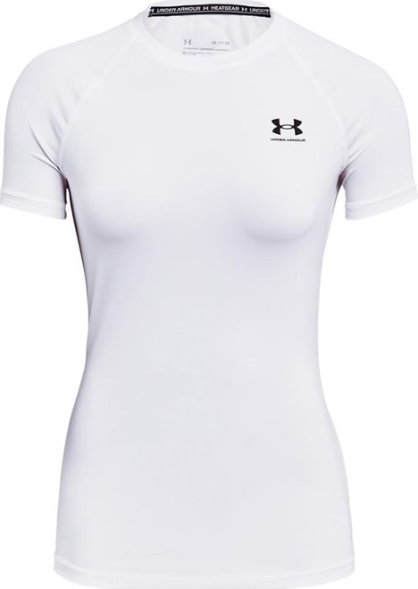Under Armour Womens HeatGear Compression Short-Sleeve T-Shirt, White, Small
