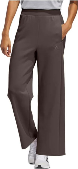 Adidas Women's Wide Leg Pant with Pockets, Brown, Medium