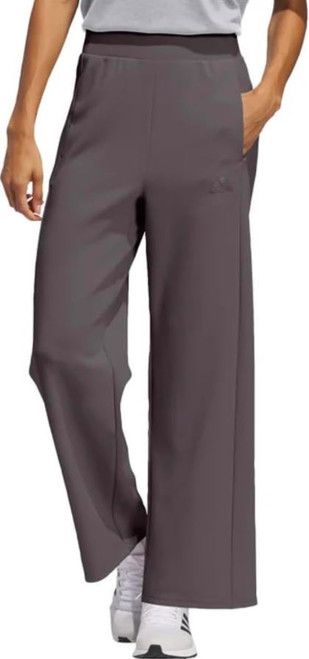 Adidas Women's Wide Leg Pant with Pockets, Grey Strata, Large