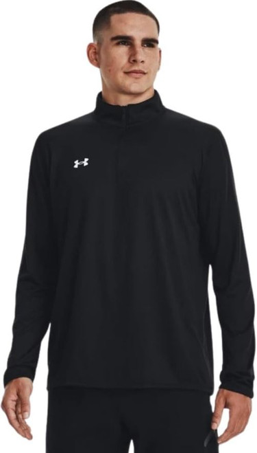 Under Armour Men's Team Tech 1/4 Zip Loose Long Sleeve Shirt, Black, 3X-Large