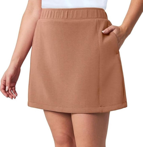 Mondetta Women's Moisture Wicking High Rise Walking Athletic Skort, Pink, Small