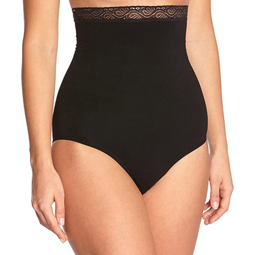 Body Wrap Women's Mid-Rise Panty Shapewear, Black, 3X
