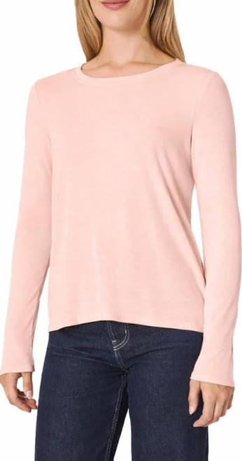 Mondetta Women's Ribbed Long Sleeve Top, Light Pink, Medium