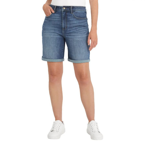 Wrangler Women's High Rise Denim Shorts, Blue, 12