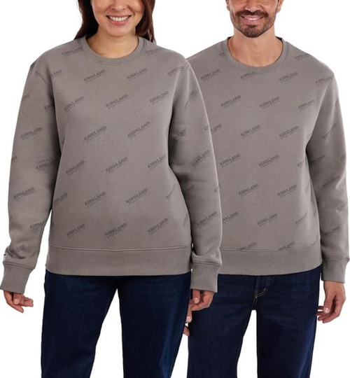 Kirkland Signature Signature Unisex Crewneck Sweatshirt, Gray, Large/X-Large