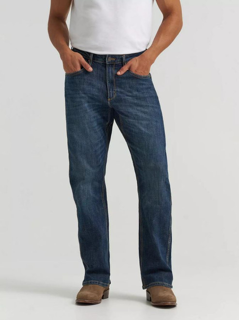Wrangler  Men's Regular Fit Stretch Denim, Dark Blue, 32X30
