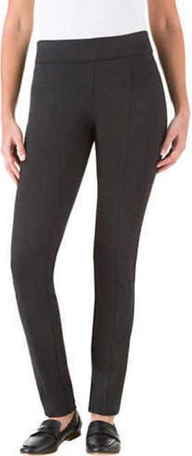 Hilary Radley Women's Slim Fit Ponte Pant, Charcoal combo, Small
