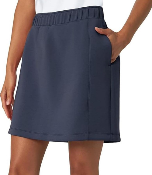 Mondetta Women's Moisture Wicking High Rise Walking Athletic Skort, Navy, X-Large