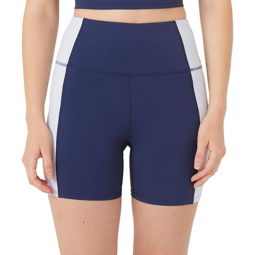 Hurley Women's High Waisted 4-Way Stretch Bike Short, Navy, X-Large