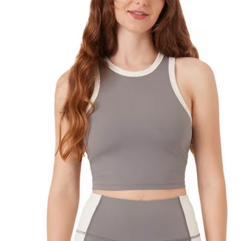 Hurley Women's Active Tank, Built In Shelf Bra, Gray, Large