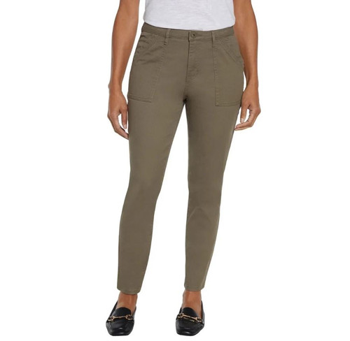 Banana Republic Women's High Rise Twill Pant, Green, 6