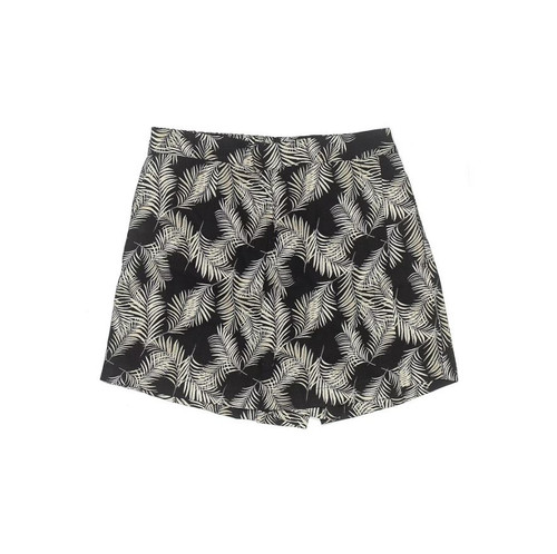 Ellen Tracy Women’s Floral Print Linen Blend Skort, Black Combo, 2X-Large