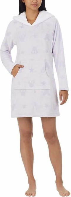 Disney Women's Minnie Mouse Fleece Lounge Hoodie, Purple, Small