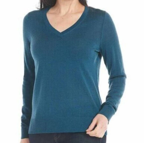 Kathlerine Barclay Extra Fine Merino Wool Sweater, Peacock, Large