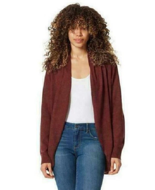 Ella Moss Women's Long Sleeve Cozy Cardigan, Zinfandel, Small