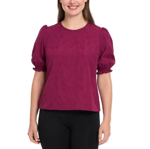 Ted Baker Ladies' Short Sleeve stylish And versatile Blouse, Purple, Large
