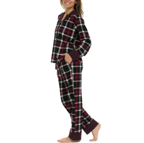 Vera Bradley Pajama 2 Piece Pajama Set Button Down, Red, X-Large