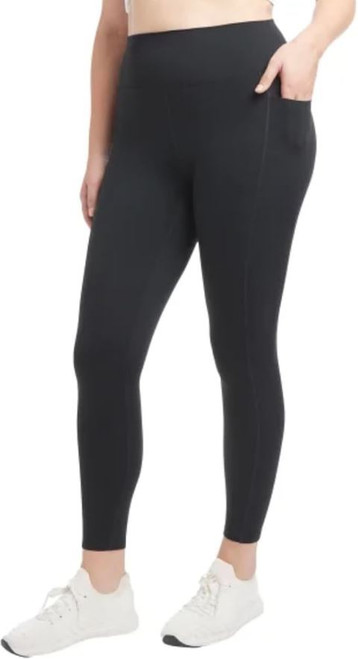 Danskin Women's High Waist Lightweight Legging, Black, Medium