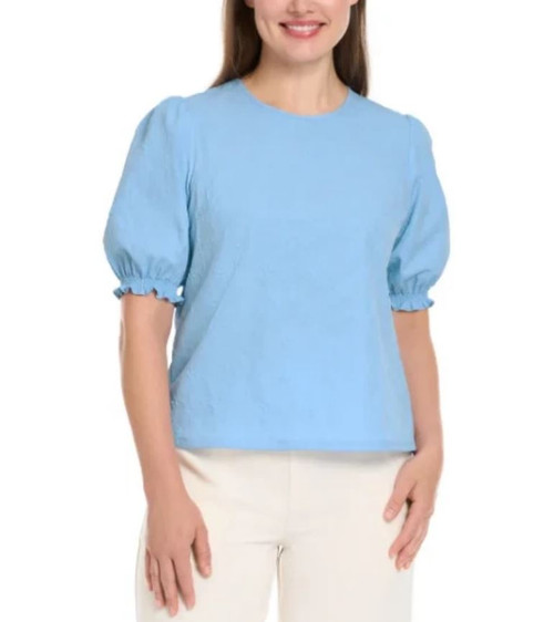 Ted Baker Ladies' Short Sleeve stylish And versatile Blouse, Blue, Large