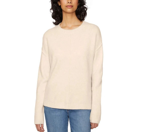 Legendary Outfitters Women's Sweater Soft Cozy Crewneck, Cream Oatmeal, Small