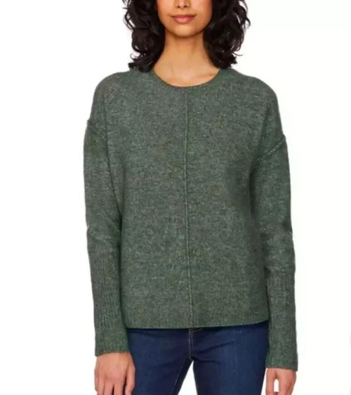 Legendary Outfitters Women's Sweater Soft Cozy Crewneck, Heather Olive, Large